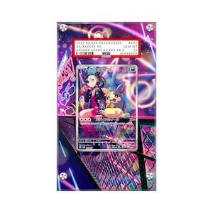 Estuche protector de cartas con ilustraciones extendidas de Morpeko 020/019 de Marnie para la PSA de Pokémon
