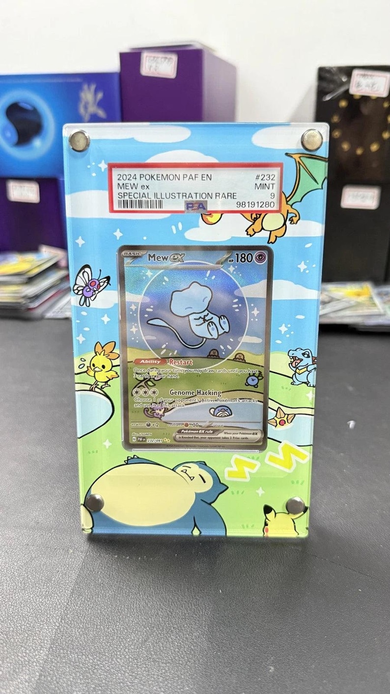 Mew ex 232/091 Pokémon Extended PSA Artwork Protective Display Case image 4