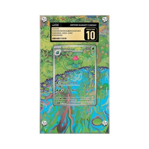 Estuche protector de cartas con ilustraciones ampliadas de Ivysaur 167/165 de Pokémon CGC
