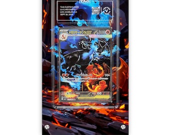 Mega Charizard X 110/080 - Pokémon Extended TAG Artwork Protective Card Display Case