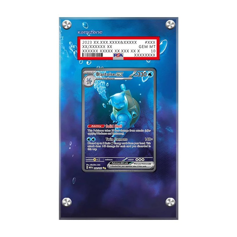 Blastoise ex 200/165 - Pokémon PSA Extended Artwork Protective Card Display Case image 1