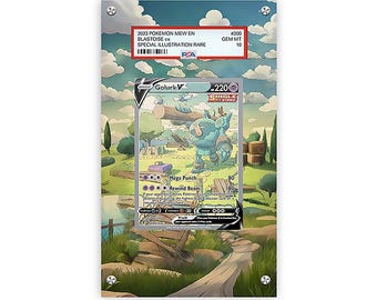 Golurk V 182/203 - Pokémon PSA erweitertes Artwork Kartenschutz-Vitrine