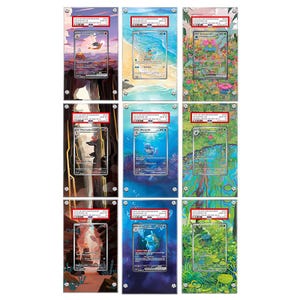 9 x 151 startersbundel: Pokémon PSA Extended Artwork-beschermende kaartvitrine