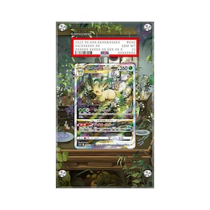 Leafeon VStar GG35Pokémon PSA Artwork Schützende Kartenvitrine