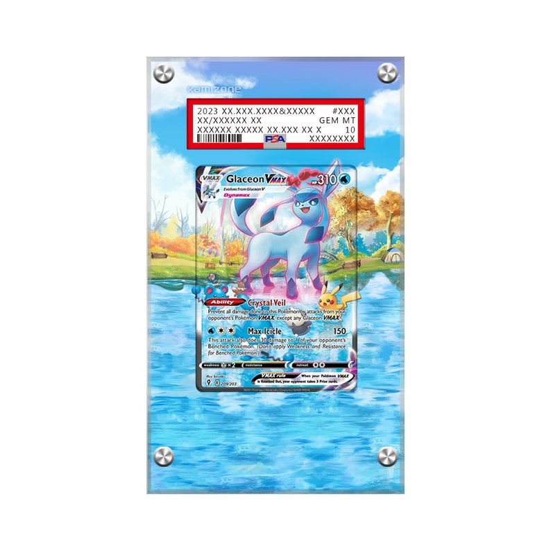 Glaceon VMAX 209/203 Pokémon Extended PSA Artwork Protective Card Display Case image 1