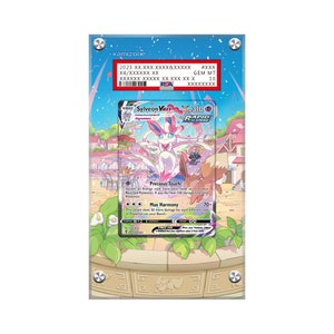 Custodia protettiva per espositore per carte Sylveon VMAX 212/203 Pokémon Extended PSA Artwork