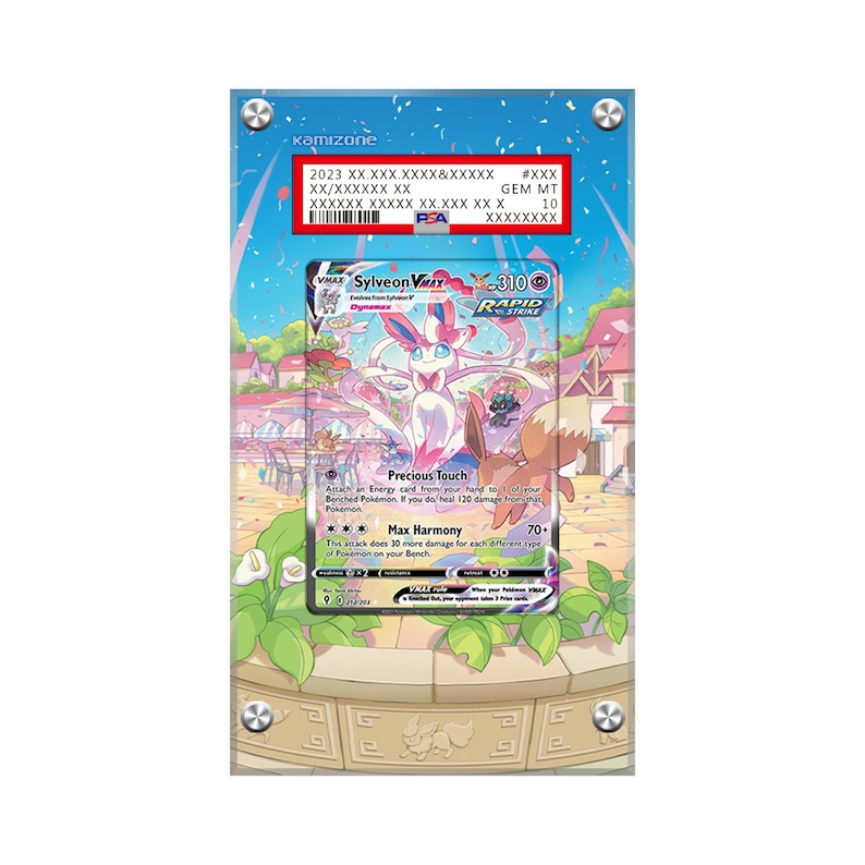 Sylveon VMAX 212/203 Pokémon erweiterte PSA Artwork Schutzhülle Bild 1