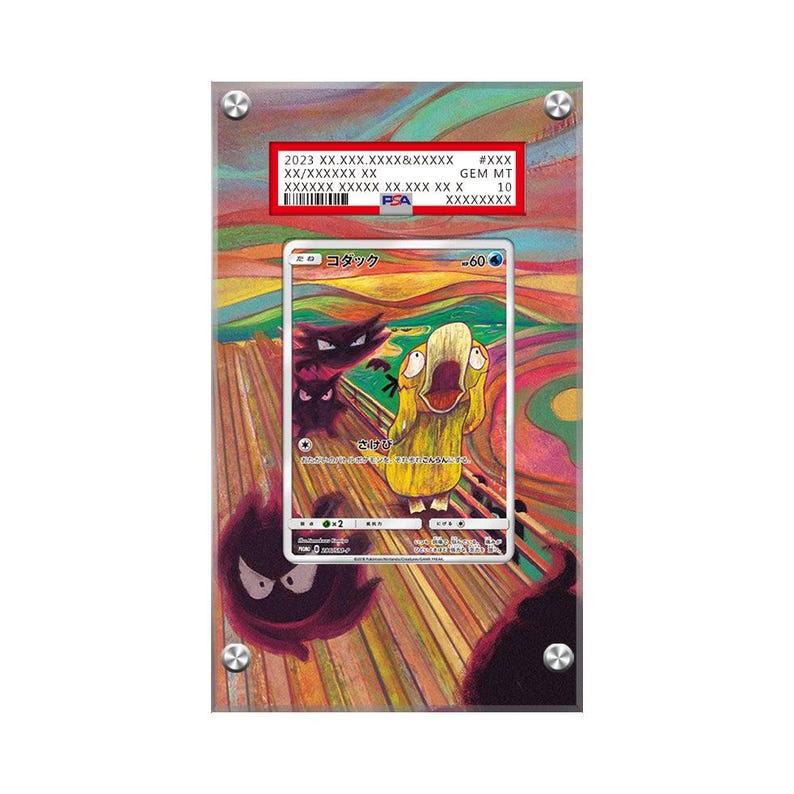 Psyduck 286/SM-P SCREAM Munch - Custodia protettiva per carte con artwork esteso Pokémon PSA immagine 1