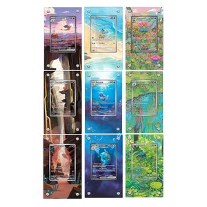 Lot de 9 x 151 entrées - Vitrine protectrice longue durée pour oeuvres d'art Pokémon