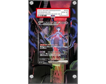 Vitrine pour cartes Team Rocket Mewtwo ex - Illustration détaillée