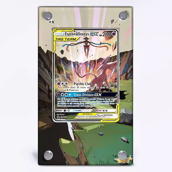 Espeon & Deoxys GX SM240 Pokémon Extended Artwork Protective Card