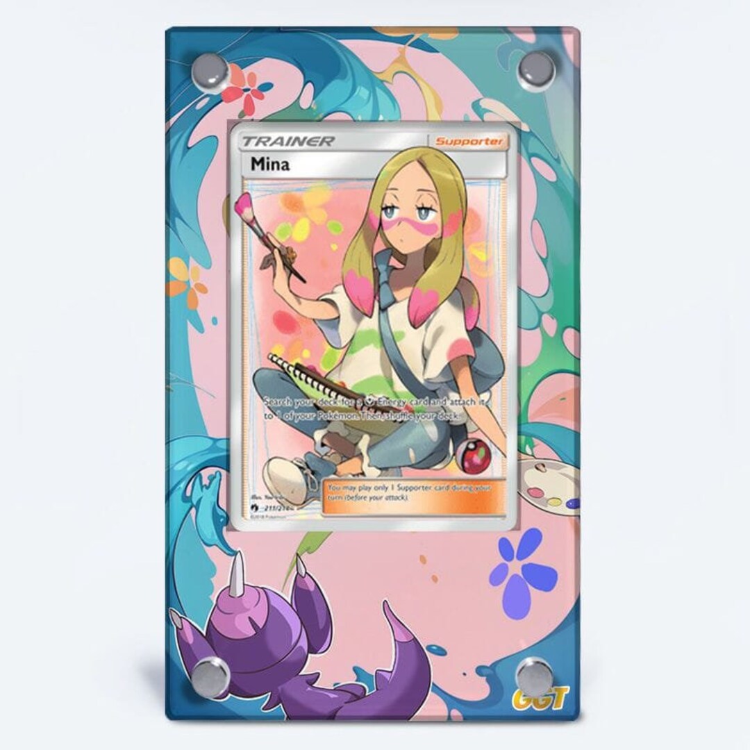 mina pokemon card Twice GX Gold Holographic Cards – Kholographic shuffle your deck Minccino | Brilliant Stars |