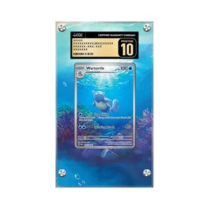 Estuche protector de cartas Wartortle 171/165 con ilustraciones ampliadas de Pokémon CGC