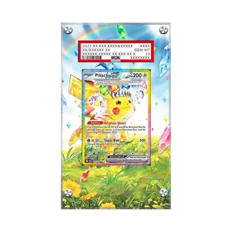 Pikachu ex - Vitrine de protection pour cartes graphiques étendues PSA Pokémon image 1