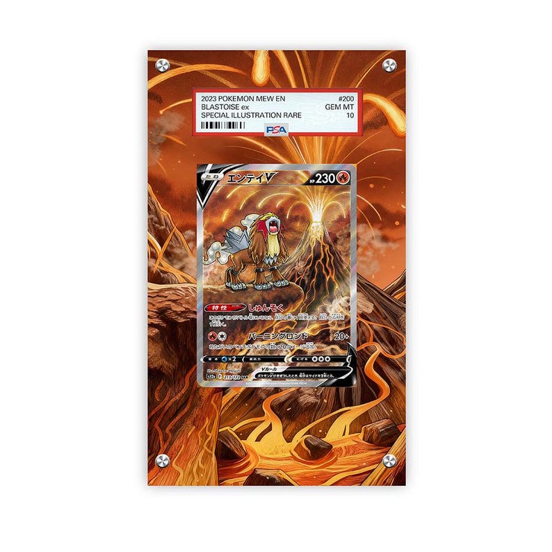 Entei V GG36/GG70 - Pokémon PSA Extended Artwork Protective Card Display Case image 1