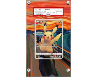 Estuche protector para tarjetas Pokémon PSA Extended Artwork de Pikachu 288/SM-P SCREAM Munch