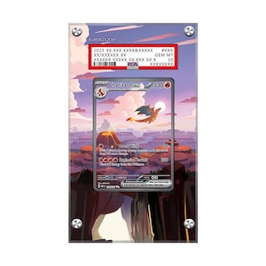 Charizard ex 199/165 - Custodia protettiva per espositore per carte con artwork esteso PSA Pokémon