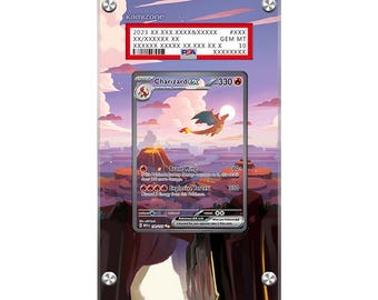 リザードン ex 199/165 - ポケモン PSA 拡張アートワーク 保護カード ディスプレイケース