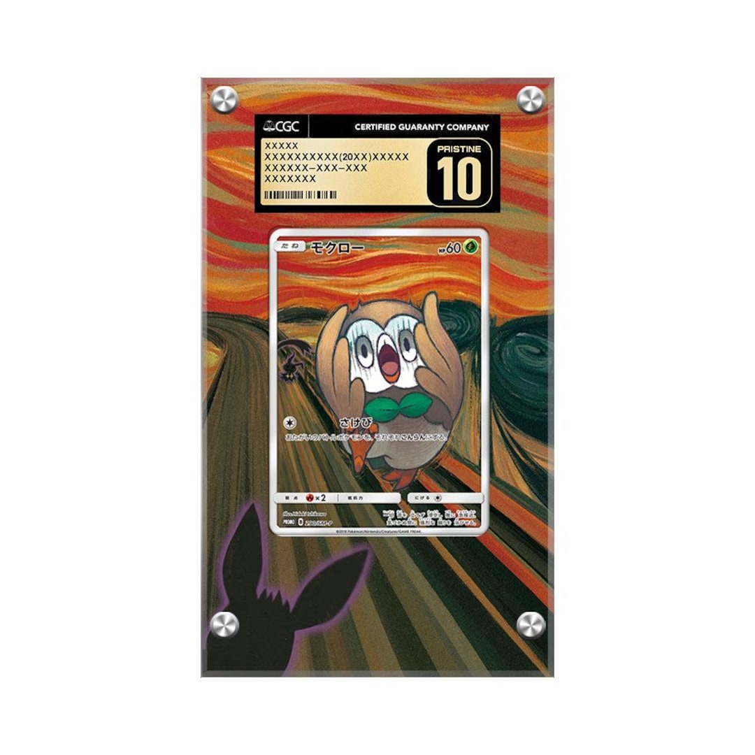 Rowlet 290/SM-P SCREAM Munch - Pokémon CGC Extended Artwork