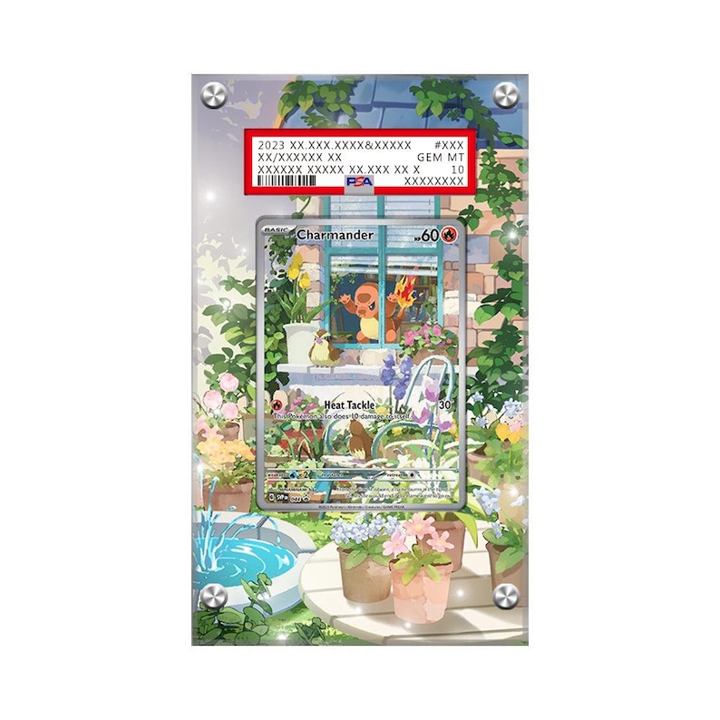 Charmander 044 - Pokémon PSA Extended Artwork Protective Card Display Case image 1