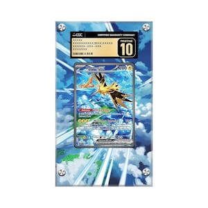 Zapdos 202/165 - Estuche protector de cartas con ilustraciones ampliadas de Pokémon CGC