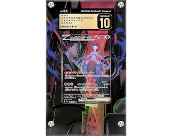 Team Rocket Mewtwo ex Pokémon Card Acrylic Display Case – Extended Art