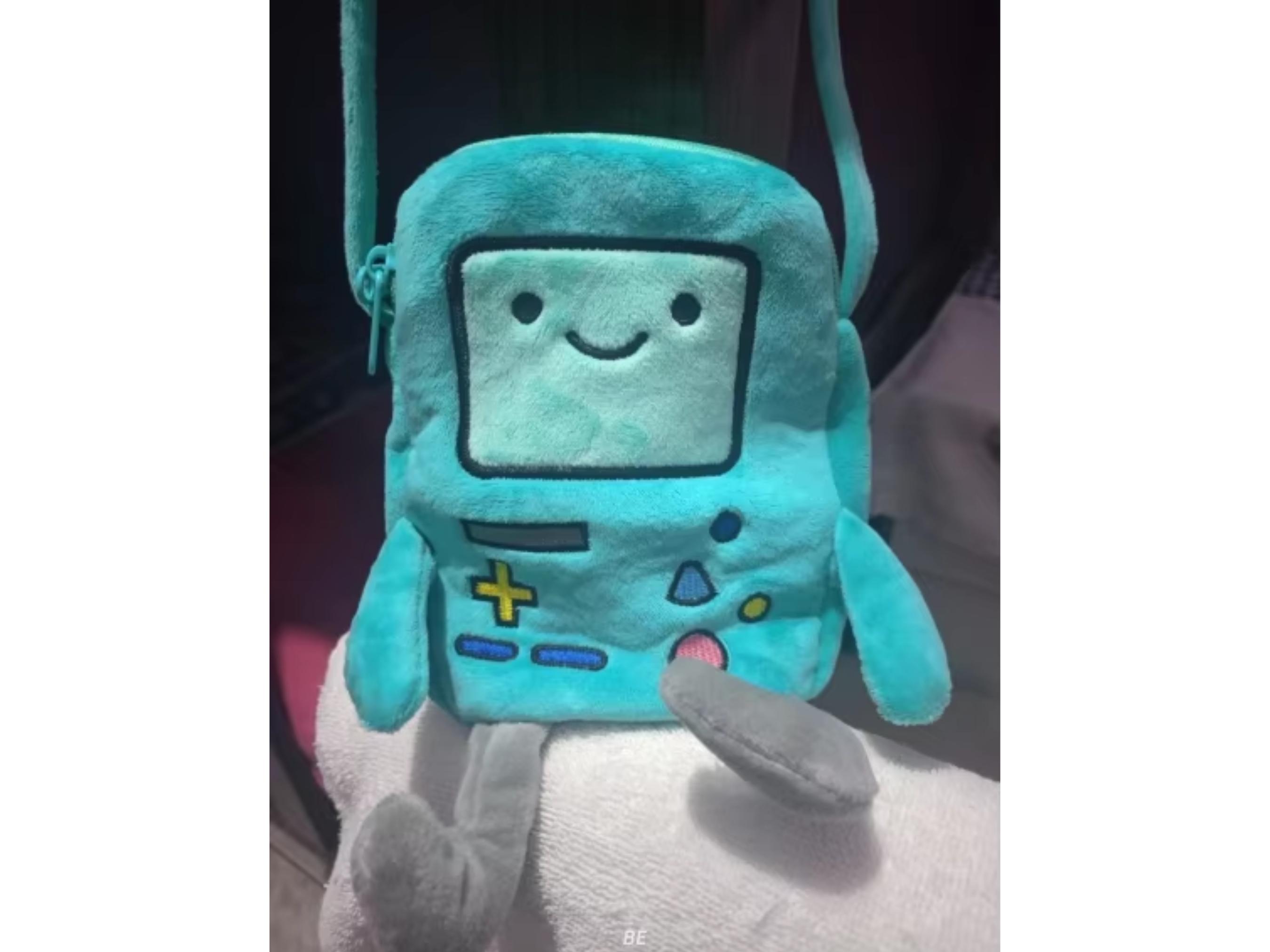 Adventure  Casual Travel Time Plush Crossbody Bag, Anime Plush Green Bag, Gift for her