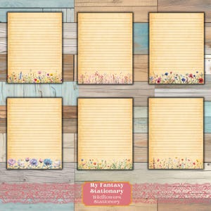 Wildflowers Printable Stationery, Journaling Paper, Printable Stationery, Letter Writing Paper, Unique Gift for Her, Journal Writing Paper