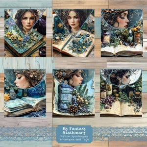 Winter Apothecary Junk Journal Tags & Mini Envelopes, Vintage Ephemera, Printable Paper Crafts, Junk Journal Extras, Scrapbook Embellishment
