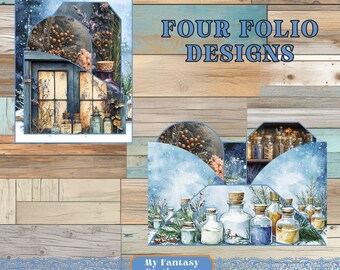 Winter Apothecary Junk Journal Kit, Printable Ephemera (Digital Download)