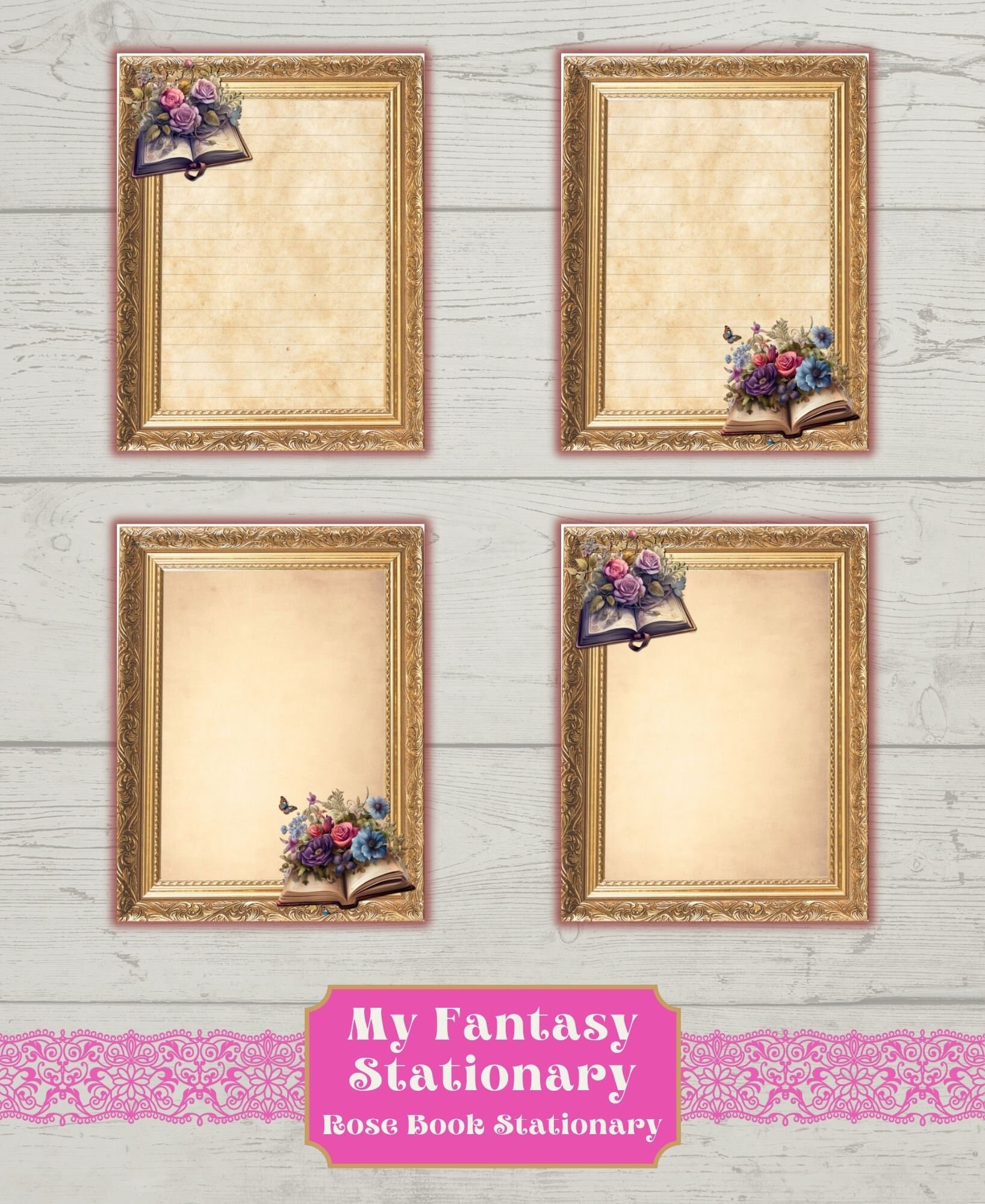 Victorian Style Stationary Printable Stationery Gothic - Etsy