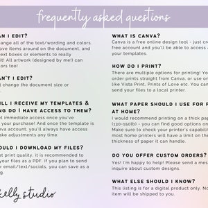 BRIDESMAID Proposal & INFO CARDS, Be My Bridesmaid Card, Digital Download Printable Wedding Stationery, Maid of Honor, Canva Template image 9