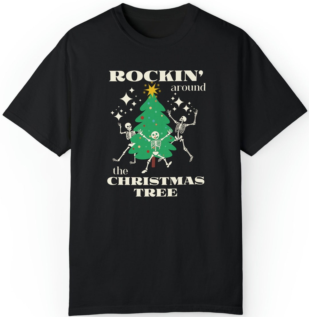 Funny Christmas Shirt Rock Christmas T-shirt Skeleton - Etsy