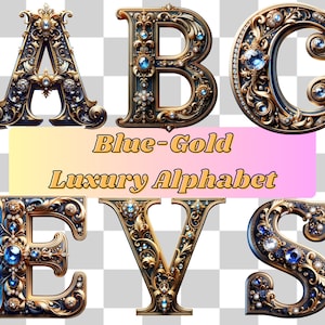 Luxus Alphabet PNG Clipart, transparenter Hintergrund, digitaler Download, Junk Journal, Monogramm, Scrapbooking, Name Tag Monogramm Clipart PNG
