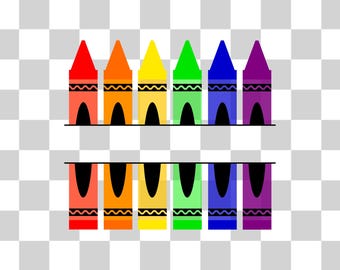 Crayon Monogram SVG: Teacher Shirt Cut File (Digital Download)