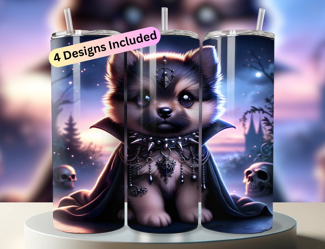 Gothic Puppy Tumbler Wrap Bundle: 4 PNG Designs (digital Download) - Etsy