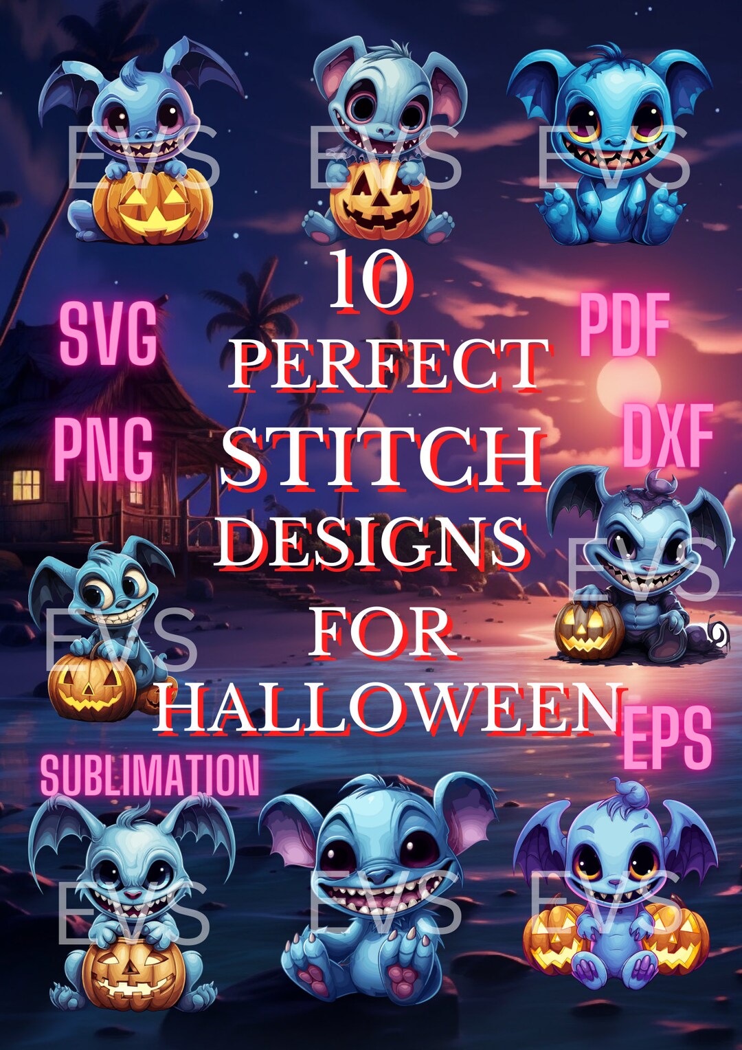Halloween Lilo & Stitch Svg, Stitch Halloween Svg, Stitch Png File, Halloween Svg, Svg, Png, Dxf