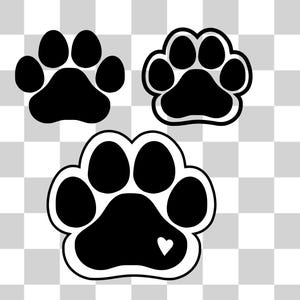 Dog Paw SVG, Animal Paw SVG, Dog Foot Print, Dog Paw Clipart, Dog Paw Silhouette, Dog Outlined, Cricut Paw Dog, Silhouette Dog Paw Svg Png