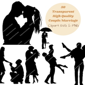 Trouwen paar silhouet SVG bruid en bruidegom silhouet romantische koppeling silhouet Cutfile huwelijk uitnodiging Svg silhouet huwelijk