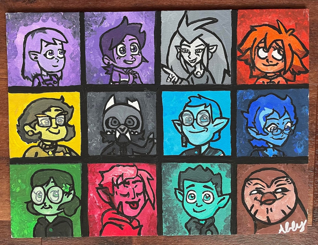 Acrylic Paint of Owl Houses Characters Each Character as a Different ...