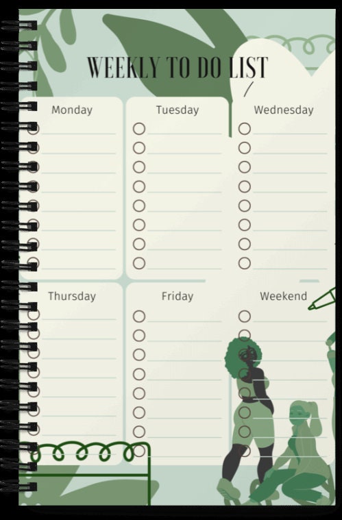 Weekly 7-day To-do List Printable, Instant Download, Minimal ...