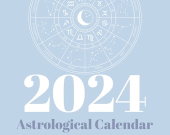 2024 astrological birthday calendar - printable (light blue)