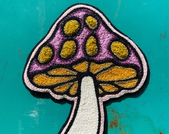 Mushroom Handcrafted Chainstitch Patch