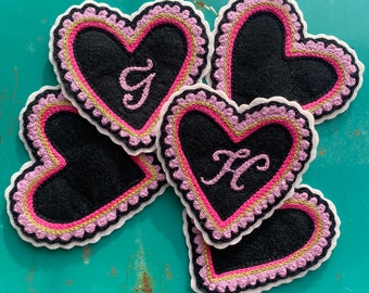 Personalised Sweet Heart Handcrafted Chainstitch Patch