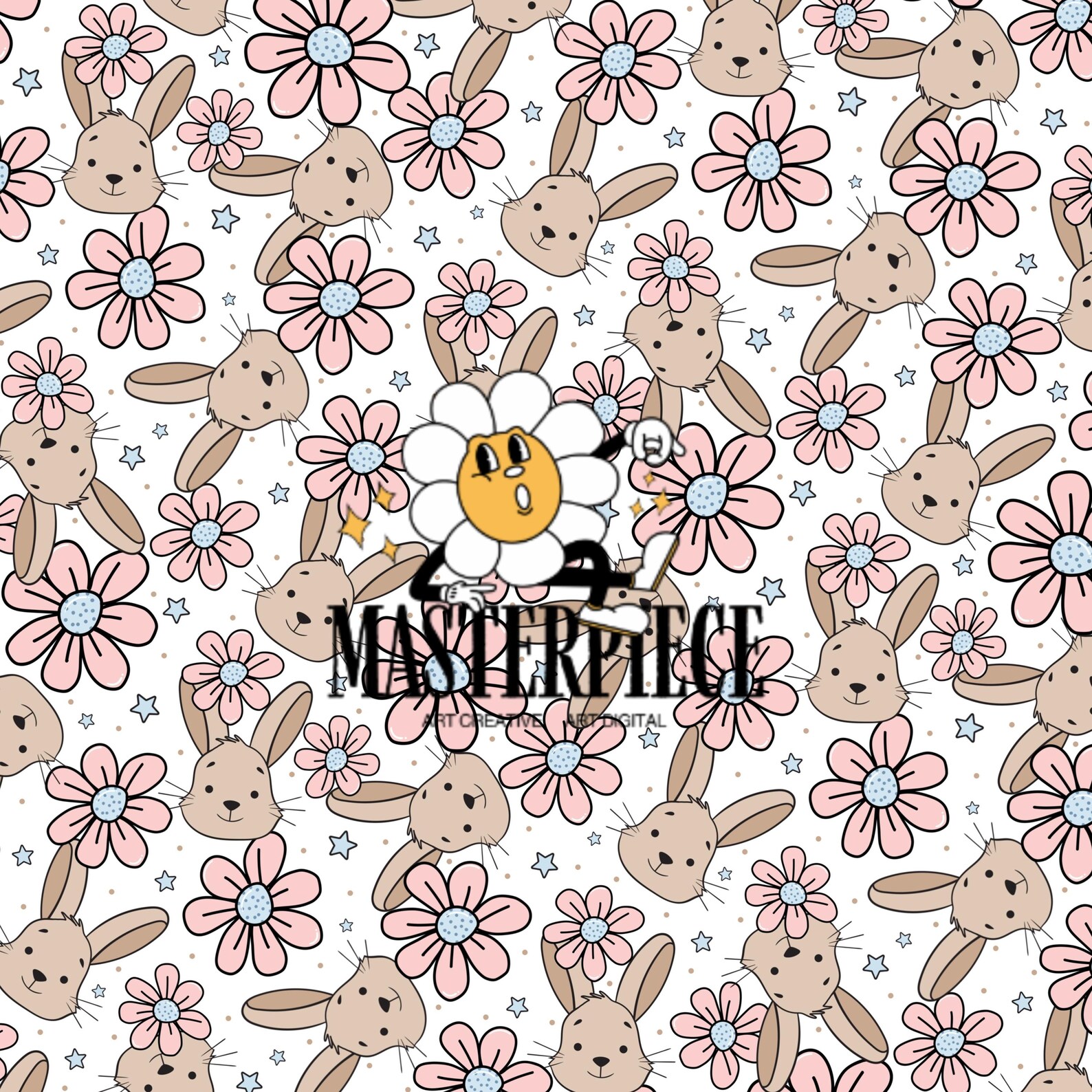 EASTER BUNNY WITH FLORAL RELIEF PATTERN ASSORTED main image 1