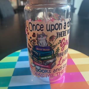 Colleen Hoover, Ana Huang, Kristin Hannah, Sarah J. Maas Op boeken geïnspireerde beker van 16 oz met deksel (met of zonder bladwijzer) CAT  cup only