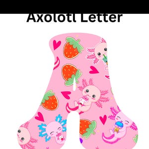 Archivo PNG de letra rosa de axolotl - DIGITAL-