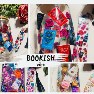 Colleen Hoover, Ana Huang, Kristin Hannah, Sarah J. Maas Op boeken geïnspireerde beker van 16 oz met deksel (met of zonder bladwijzer) afbeelding 1