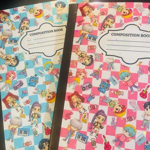 K pop music  composition notebook*** College ruled or Wide ruled ***