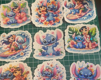 holographic Stitch Stickers  12 pcs